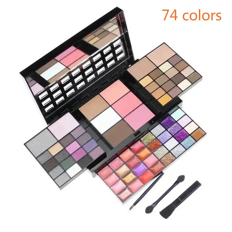 Palette Eyeshadow Glitter & Mat — 40 à 78 Couleurs Waterproof