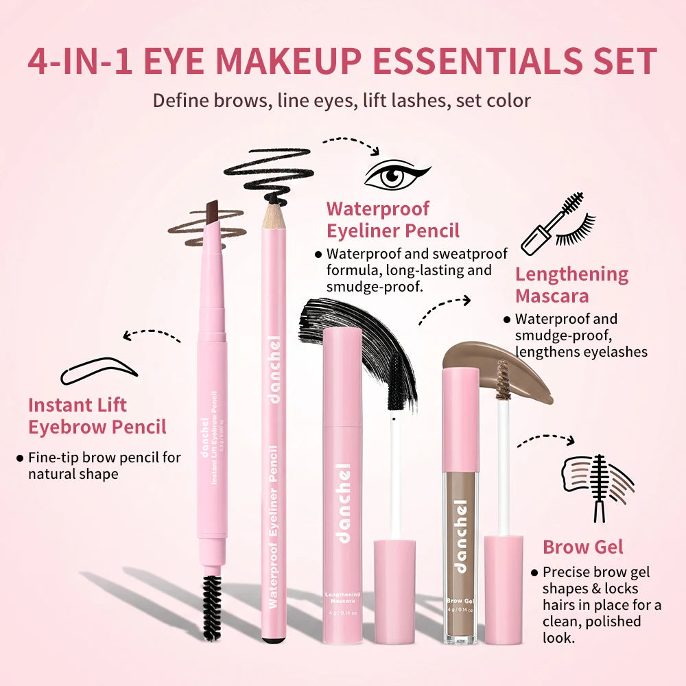 Kit Maquillage Complet Tout-en-Un — Base, Yeux, Lèvres & Contour