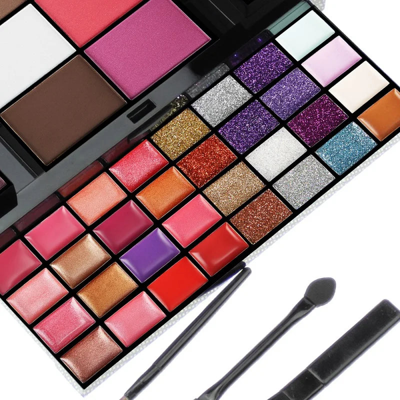 Palette Eyeshadow Glitter & Mat — 40 à 78 Couleurs Waterproof