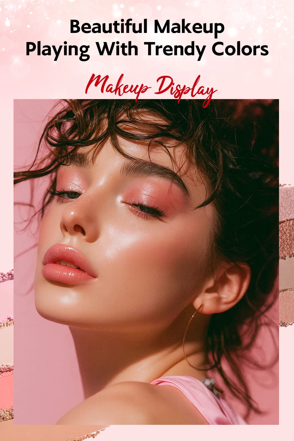 The makeup magic book contains eye shadow, lip gloss, powder blusher highlight, an ideal gift for women in holiday parties