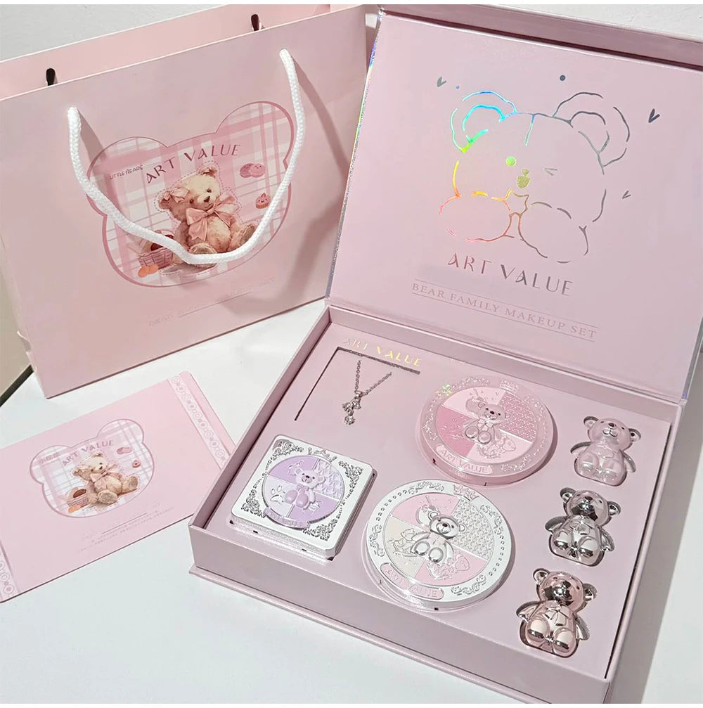 Coffret Maquillage 7 Pièces — Look Complet + Collier