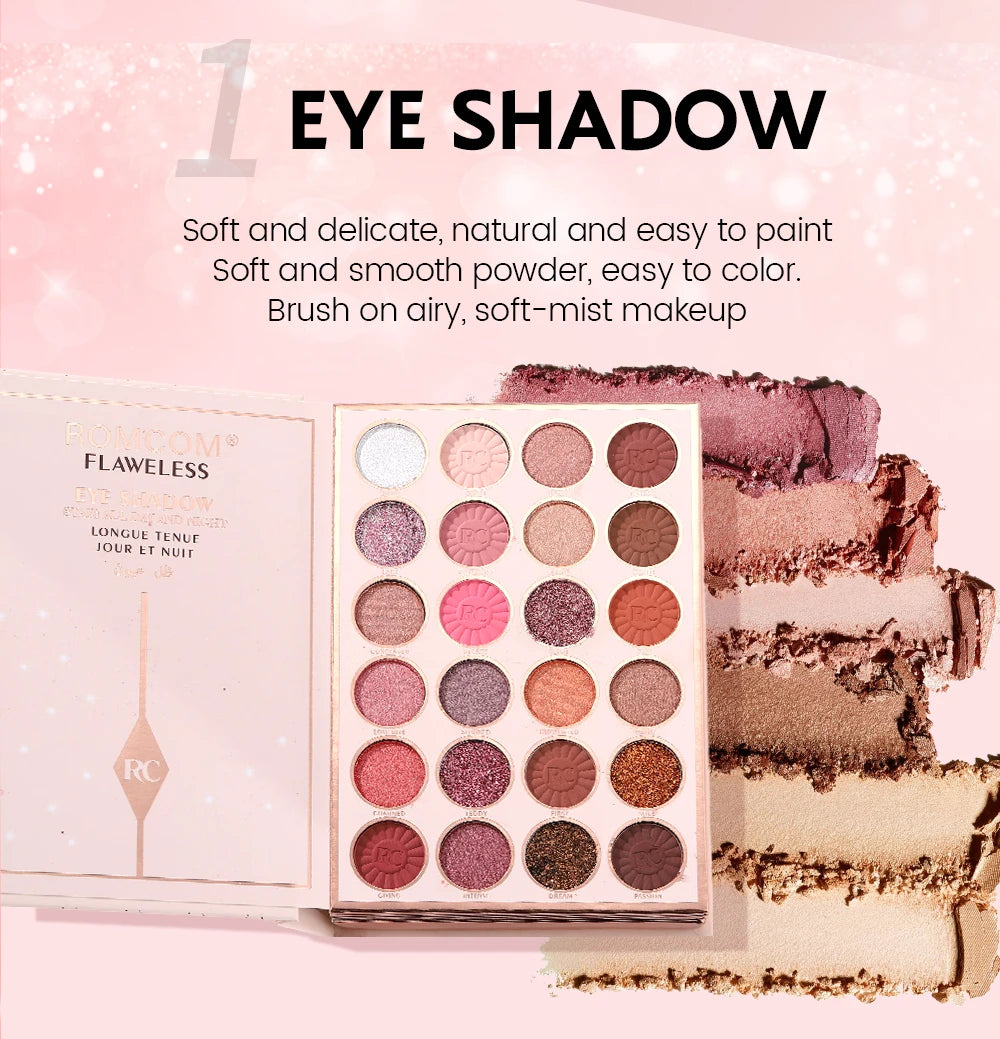 The makeup magic book contains eye shadow, lip gloss, powder blusher highlight, an ideal gift for women in holiday parties
