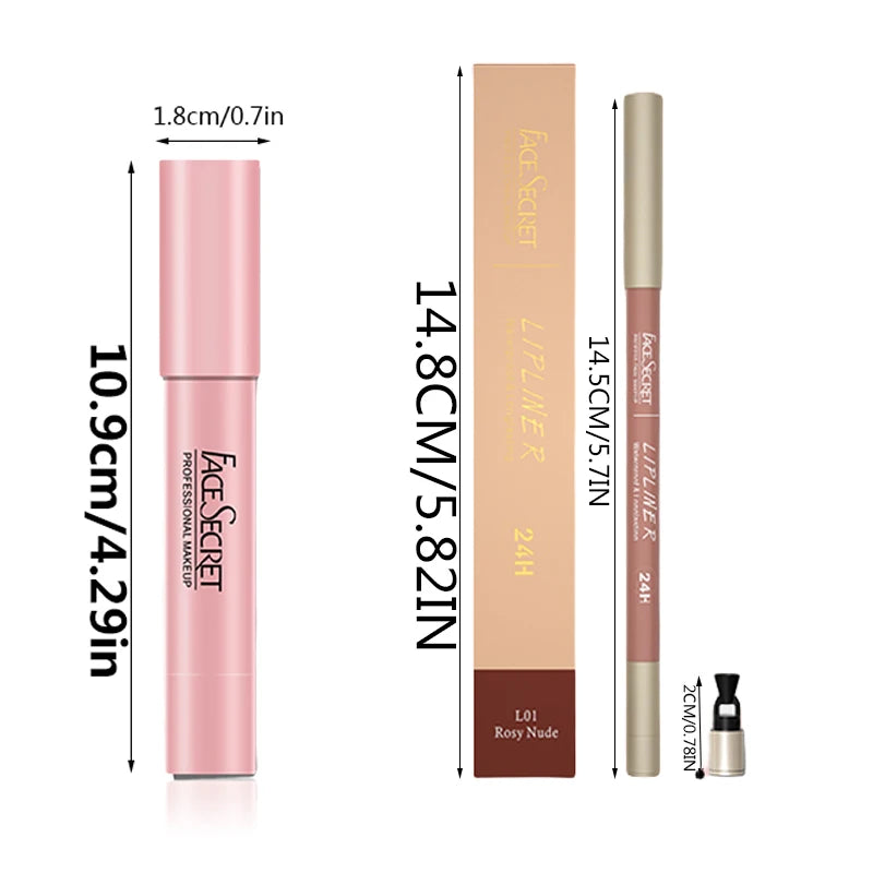 Duo Lipliner & Rouge à Lèvres Mat — Longue Tenue