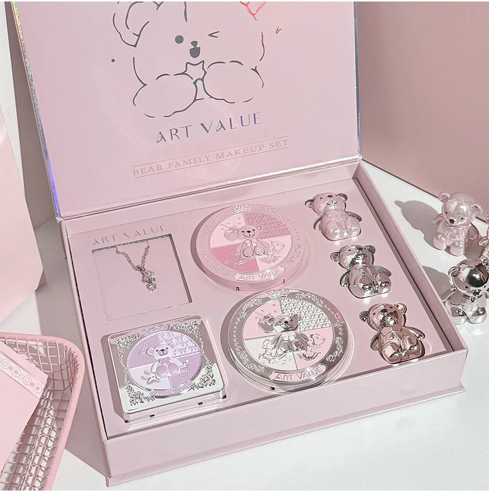 Coffret Maquillage 7 Pièces — Look Complet + Collier